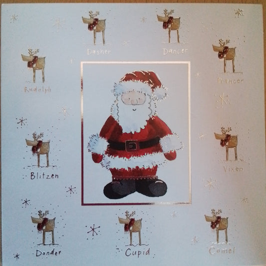 Santa and Reindeer - Pack of 10 Christmas Cards