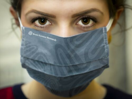 Grey Microfibre Breathable Face Mask | Brain Tumour Research