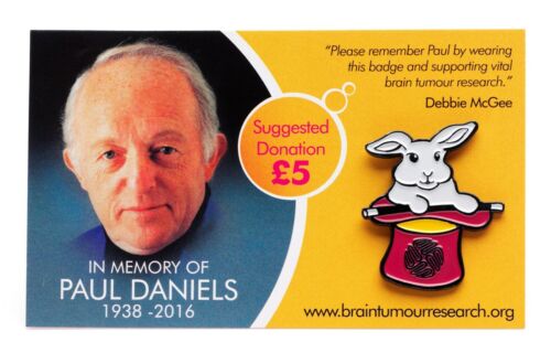 Paul Daniels Rabbit in a Hat Pin Badge | Brain Tumour Research