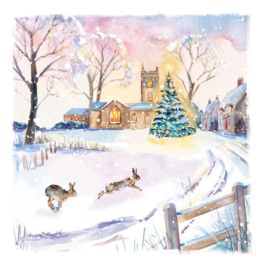 Winter Hares Christmas Cards | Pack of 10 | Brain Tumour Research 